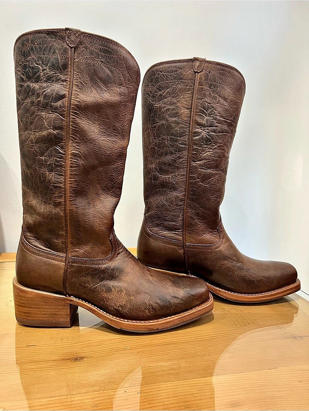 Tecovas The Charlie Cafe Goat  Western Heeled Boots Brown US 9